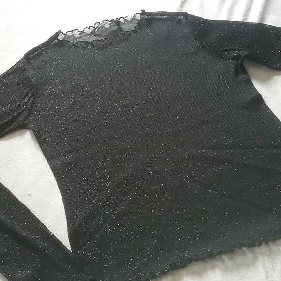 🔵 3/$30 BRANDY 🖤 MELVILLE  See Through Sparkling Top - Picture 5 of 10